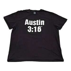 Stone Cold Steve Austin 3:16 Skull WWE Authentic Vintage T-Shirt Black Sz 2XL